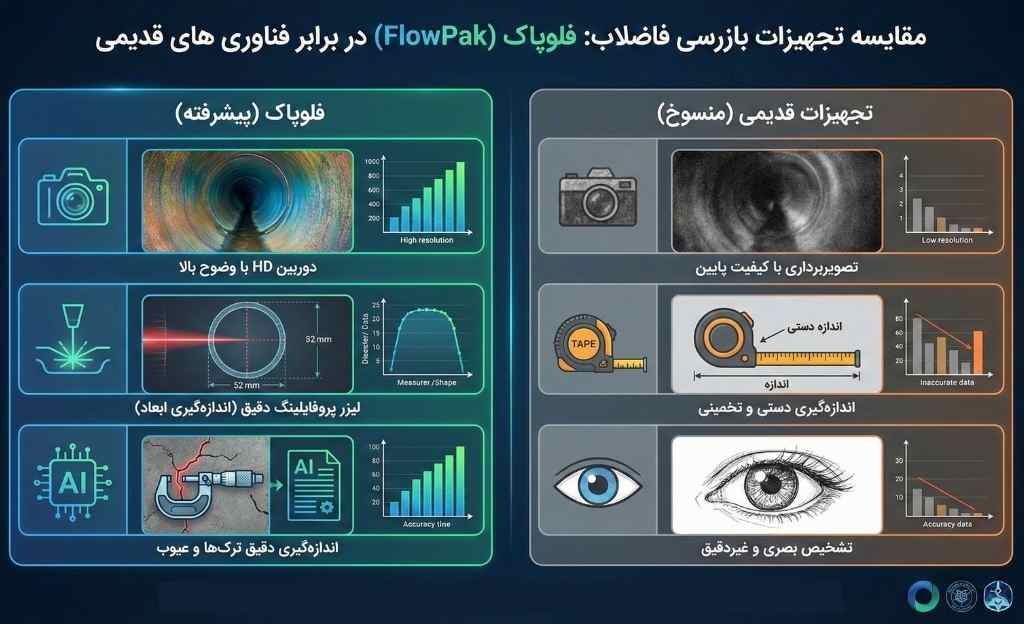 مقایسه شرکت پیمانکار ویدئومتری و فلوپاک