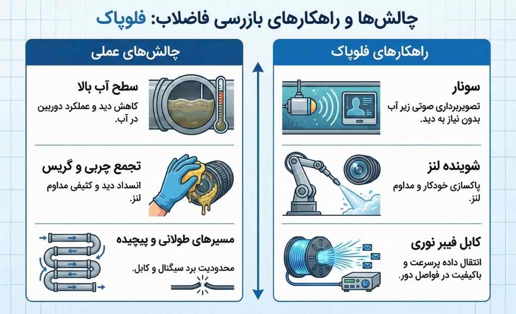 چالش ها و راهکارهای بازرسی فاظلاب با ویدئومتری